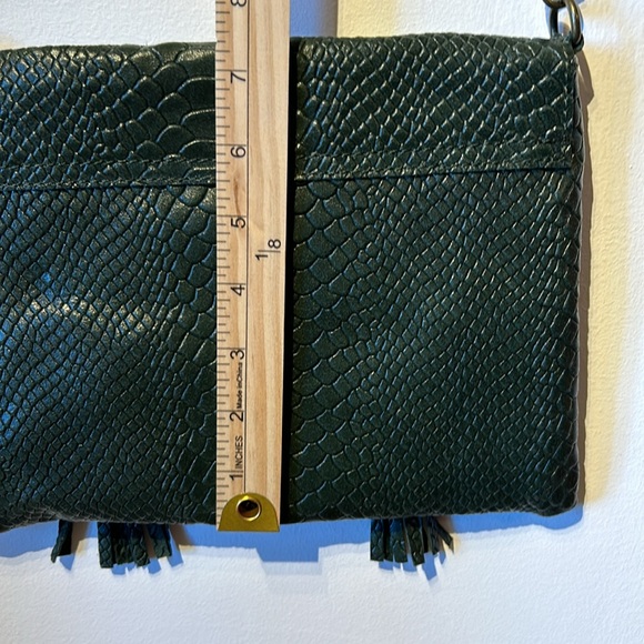 Markese Italy Leather Purse adjustable strap tassel snake scale alligator NWT - Picture 6 of 8